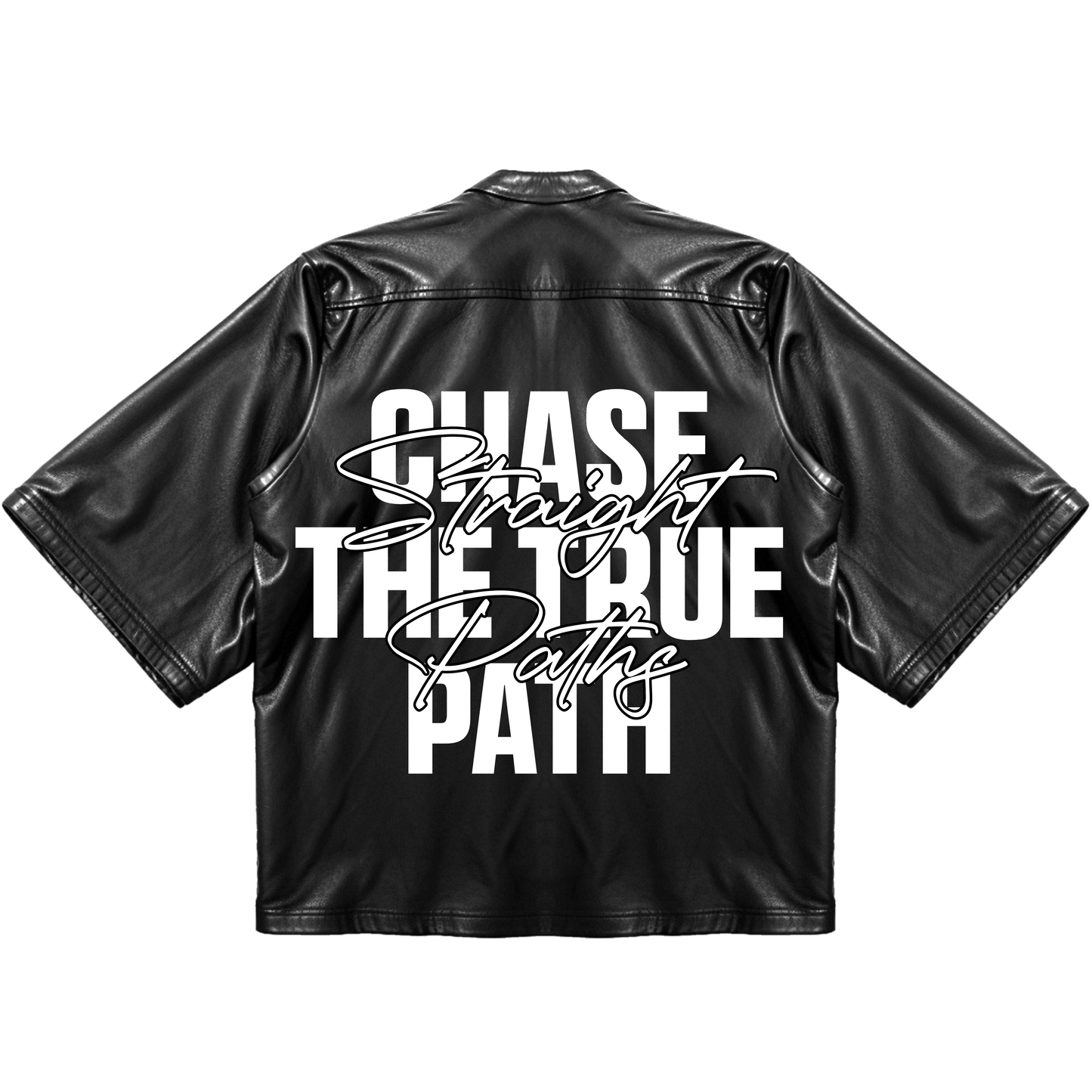 Black Leather Zip Up